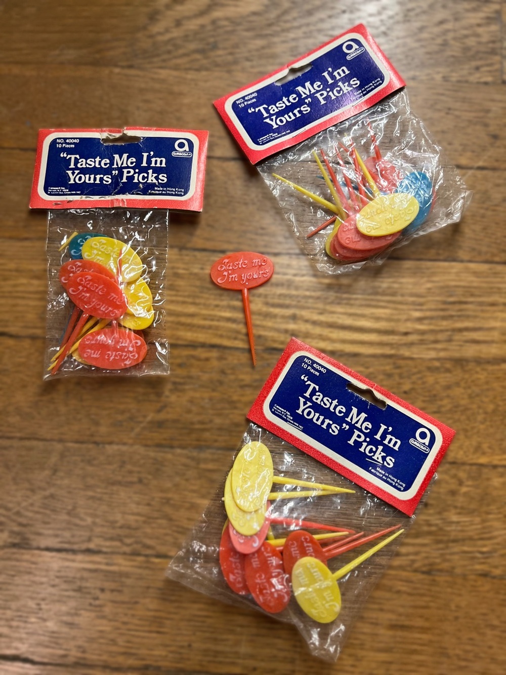 Vintage Amscan 'Taste Me I'm Yours' Party Picks